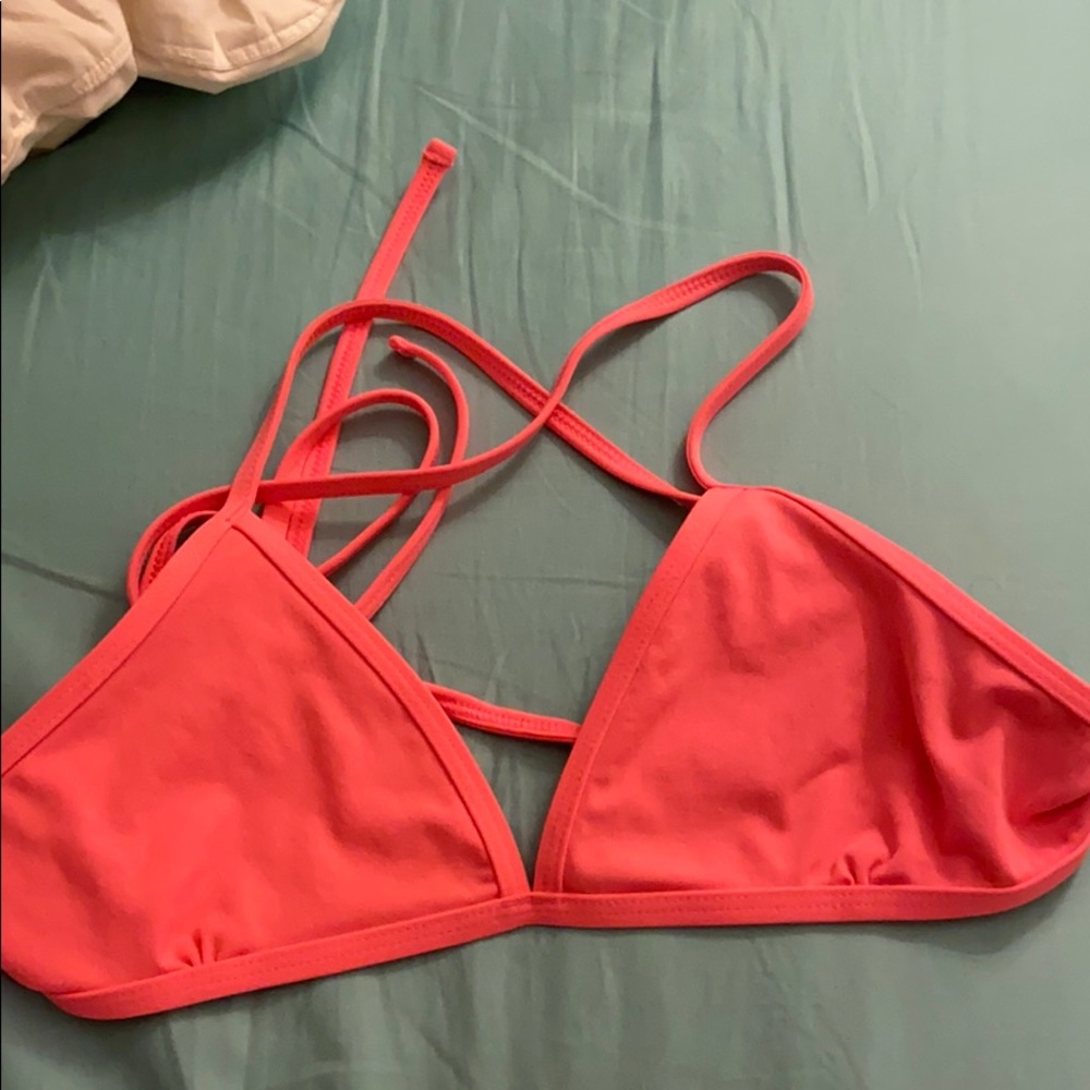 JOYLN. Swim top. Cross back